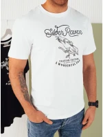 Pánské bílé tričko s potiskem Dstreet model 21973558 - FashionStreet
