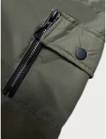 Krátká zelená dámská bunda s kapucí model 19447237 - S'WEST