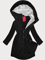 Dámska ľahko zateplená bunda s kapucňou LHD čierna (LHD-24589)