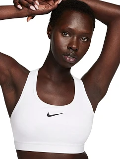 Sportovní podprsenka Nike Swoosh Medium Support, bílá, DX6821, velikost 100 XL