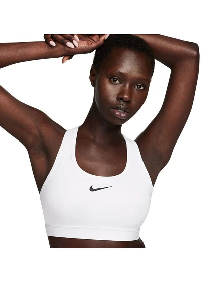 Sportovní podprsenka Nike Swoosh Medium bílá, velikost 100 XL model 22387403