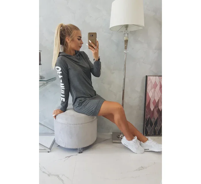 Off White šaty graphite melange