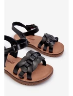 Dětské sandálky Se Na suchý zip Černé model 21663787 - Boto