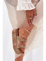 Klapki Damskie Na Masywnej Platformie Z Plecionką I Klamrami Multikolor Eradriana Klapki Damskie Na Masywnej Platformie Z Plecionką I Klamrami Multikolor Eradriana