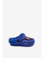 Dětské Pantofle S Kožešinou S Přezkami Tmavě Modré model 21793992 - Boto