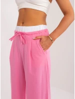 Spodnie DHJ SP model 19915438 różowy - FPrice Spodnie DHJ SP model 19915438 różowy - FPrice
