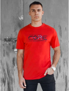 Pánské oranžové tričko s potiskem Dstreet model 21973818 - FashionStreet