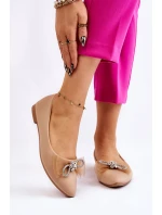 Damskie Baleriny W Szpic Z Ozdobną Kokardą Ciemnobeżowe Luminous Damskie Baleriny W Szpic Z Ozdobną Kokardą Ciemnobeżowe Luminous