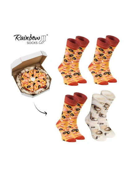 Rainbow Socks Pizza 4 páry model 21606732 - ZOOKSY/RAINBOW SOCKS