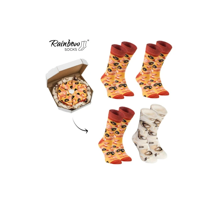 Rainbow Socks Pizza 4 páry model 21606732 - ZOOKSY/RAINBOW SOCKS