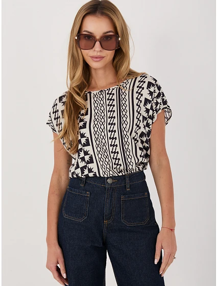 Blúzka D73771AG10978AA tmavomodrá