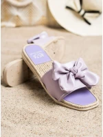 Moderní dámské fialové nazouváky bez podpatku Moderní dámské fialové nazouváky bez podpatku