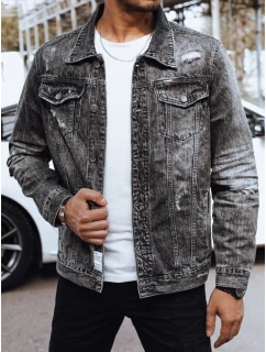 FashionStreet pánska sivá džínsová bunda TX4697