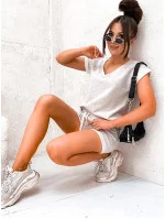 Bavlnená letná súprava béžová melanž (VE87)