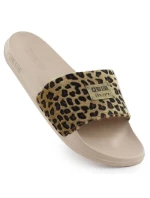 Dámske maskáčové plážové žabky bazén béžová SS274715