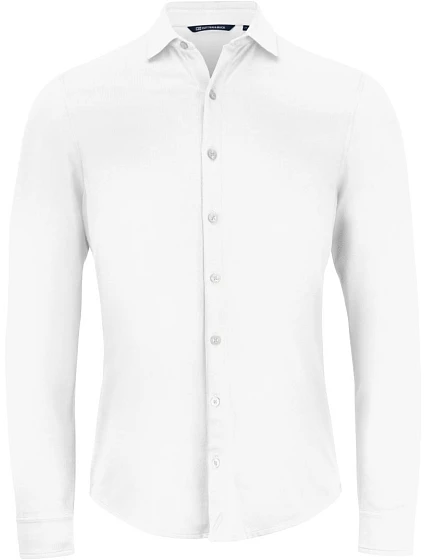 Cutter & Buck Advantage Shirt Men Piqué košeľa s dlhým rukávom 68.2410 biela Cutter & Buck Advantage Shirt Men Piqué košeľa s dlhým rukávom 68.2410 biela