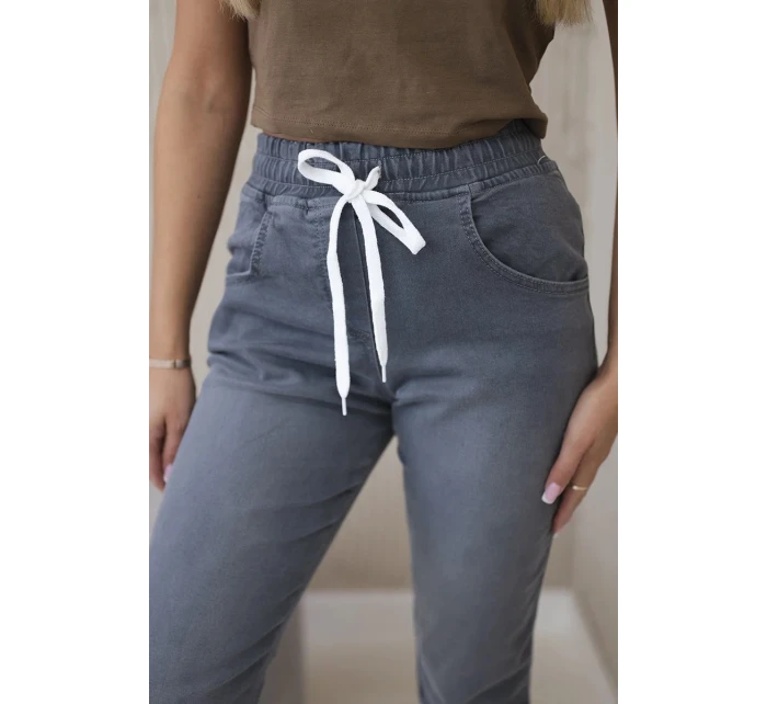 Džínsové nohavice s rebrovaným lemom Graphite Džínsové nohavice s rebrovaným lemom Graphite