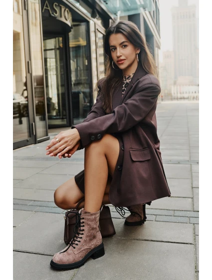 Botky Worker Dámské Zateplené D&A Taupe model 21674421 - S.Barski