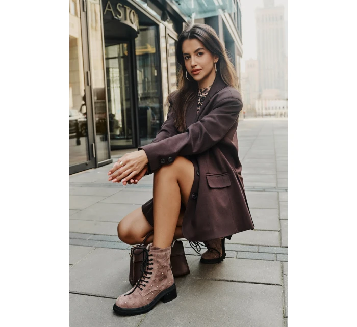 Botky Worker Dámské Zateplené D&A Taupe model 21674421 - S.Barski