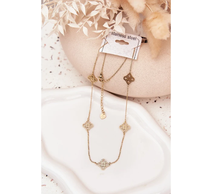 Náhrdelník Ze Nerezové Oceli Zlatý Náhrdelník Ze Nerezové Oceli Zlatý