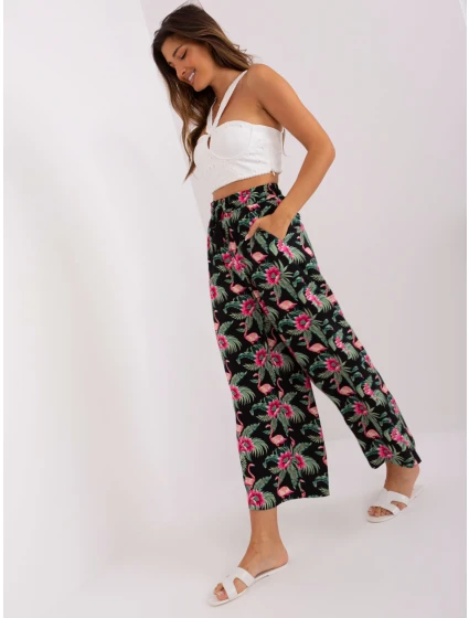 Nohavice D73770R62237B black green