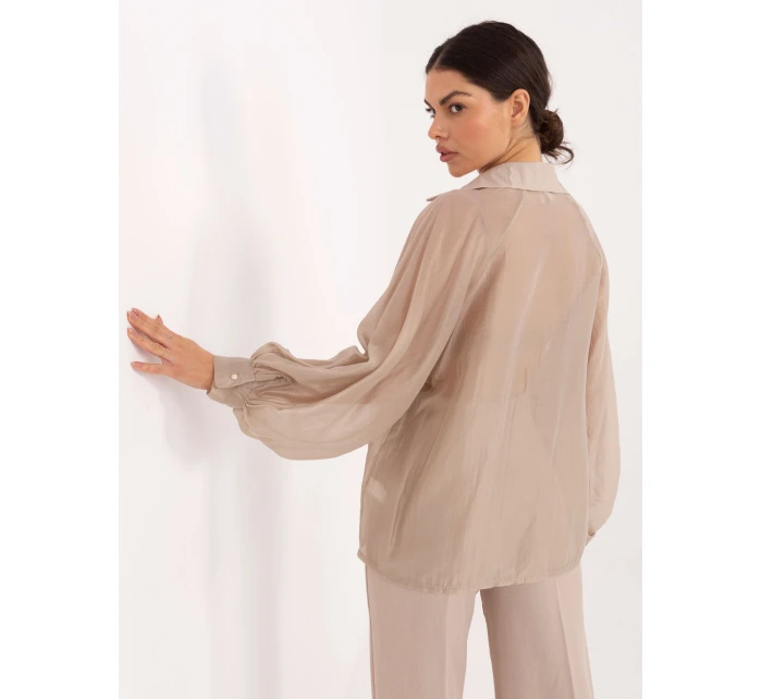 Koszula IT KS model 21795636 beżowy - FPrice Koszula IT KS model 21795636 beżowy - FPrice