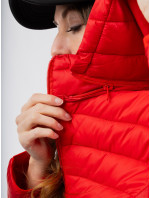Dámska prešívaná bunda s kapucňou GLANO - červená