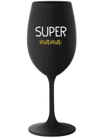 SUPER MÁMA - čierny pohár na víno 350 ml SUPER MÁMA - čierny pohár na víno 350 ml