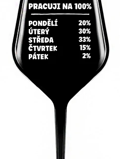 model 22168245 NA 100% černá nerozbitná sklenice na víno 470 ml - Giftela