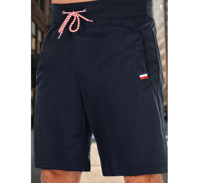 Pánské tmavě modré teplákové šortky model 21987804 - Dstreet