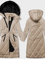 Dámska dlhá zimná bunda Light Beige (5M3168-84)