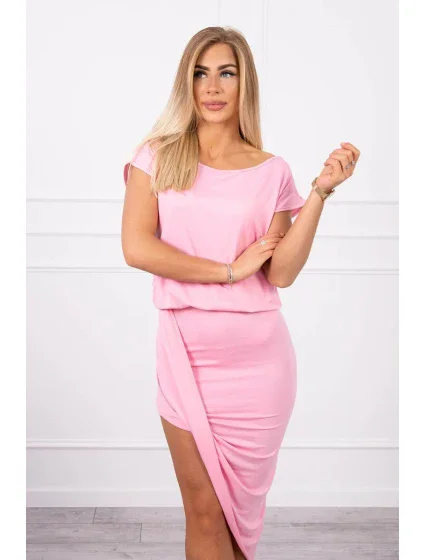 Světle růžové asymetrické šaty Světle růžové asymetrické šaty