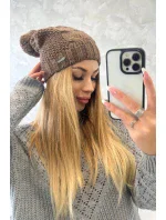 Fleecová čiapka Justyna K253 cappuccino Fleecová čiapka Justyna K253 cappuccino