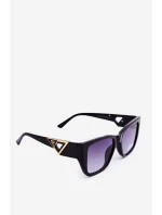 Damskie Okulary Przeciwsłoneczne Z Ozdobnymi Detalami UV400 Czarne