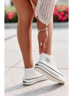 Zateplené Dámské Tenisky Na Platformě Eko Kůže Big Star model 21669595 Bílé - Big Star Shoes Zateplené Dámské Tenisky Na Platformě Eko Kůže Big Star model 21669595 Bílé - Big Star Shoes