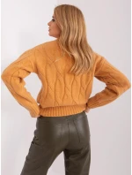 Sweter AT SW model 18955290 camelowy - FPrice Sweter AT SW model 18955290 camelowy - FPrice