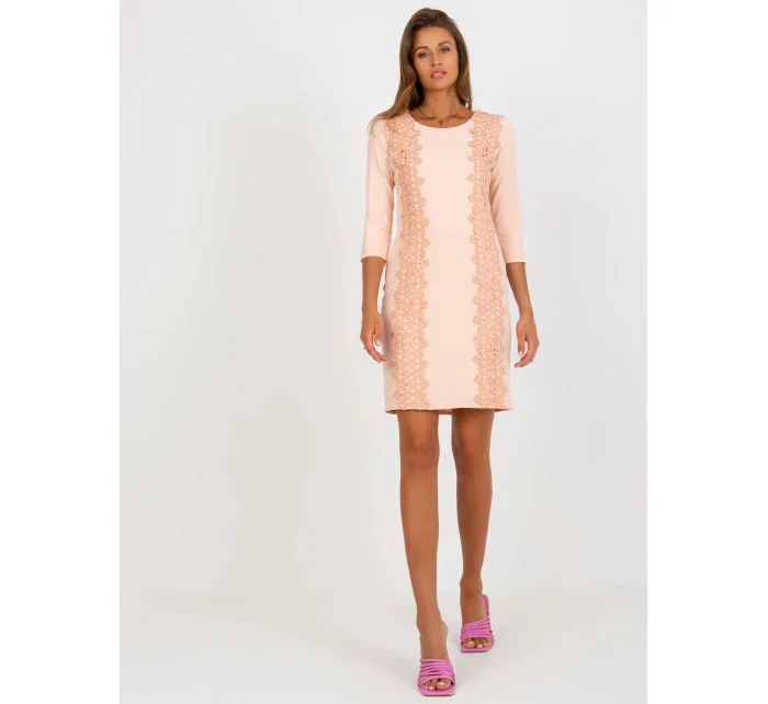 Sukienka LK SK model 18547510 brzoskwiniowy - FPrice