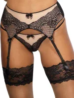 Podväzkový pás V-9892 čierno-béžový - Axami