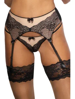 Podväzkový pás V-9892 čierno-béžový - Axami