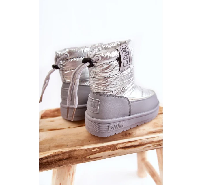 Dětské sněhule Big Star KK374218 Šedo-stříbrná