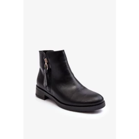 Kožené dámské ploché boty Black model 20031860 - Kesi