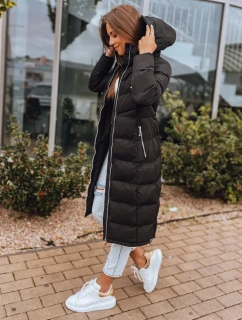 Dámska prešívaná zimná bunda s kapucňou MENSI black FashionStreet TY3093