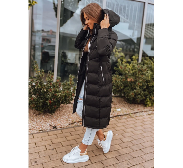 Dámská prošívaná zimní bunda s kapucí černá Dstreet model 21965758 - FashionStreet