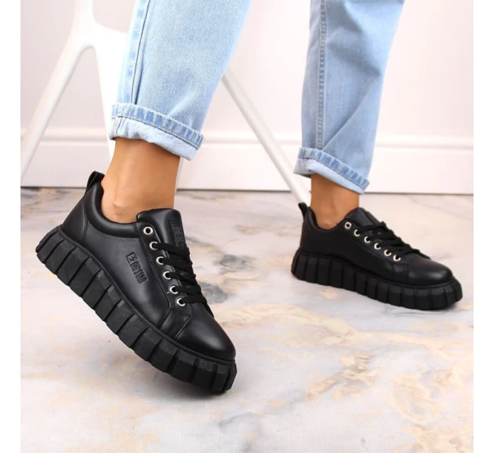 Big Star W INT1919 čierne topánky na platforme