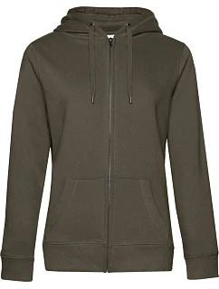B&C QUEEN Zipped Dámská mikina s kapucí khaki model 22536260