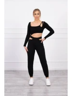 Súprava s blúzkou čierna