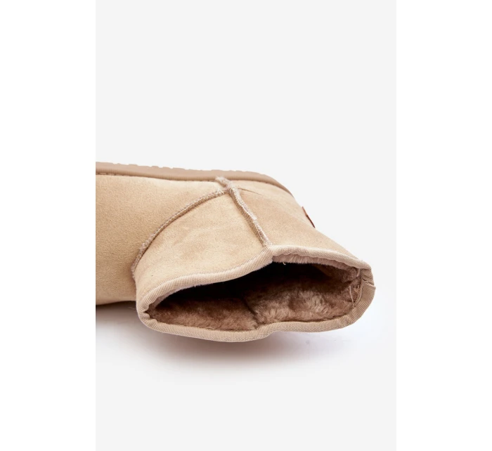 Śniegowce Damskie Cross Jeans MM2R4023C Beżowe Śniegowce Damskie Cross Jeans MM2R4023C Beżowe