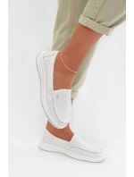 Dámské polobotky z přírodní kůže S.Barski GR61-5980 Bílé