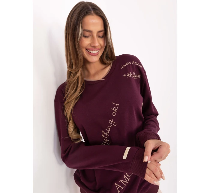 Bluza RV BL model 21717715 bordowy - FPrice