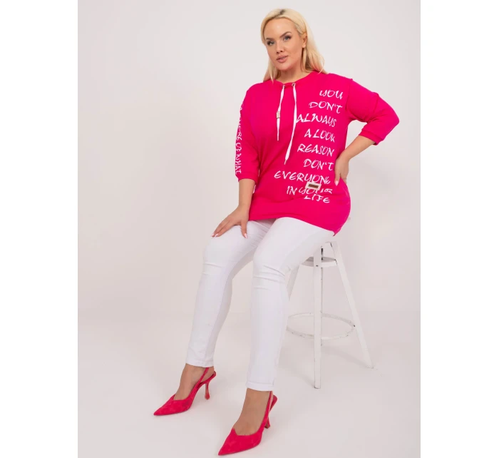 Bluzka RV BZ model 19658767 fuksjowy - FPrice Bluzka RV BZ model 19658767 fuksjowy - FPrice